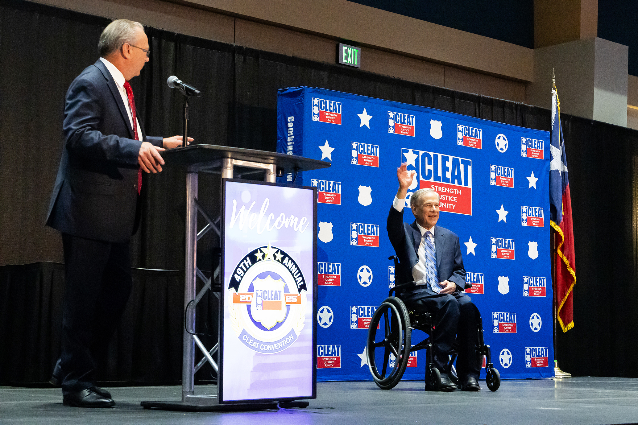 Governor Greg Abbott speaks at 49th Annual CLEAT Convention McAllen TX